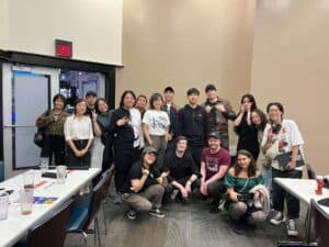 Alyssa Hoffee (bottom right) with her concept art team.