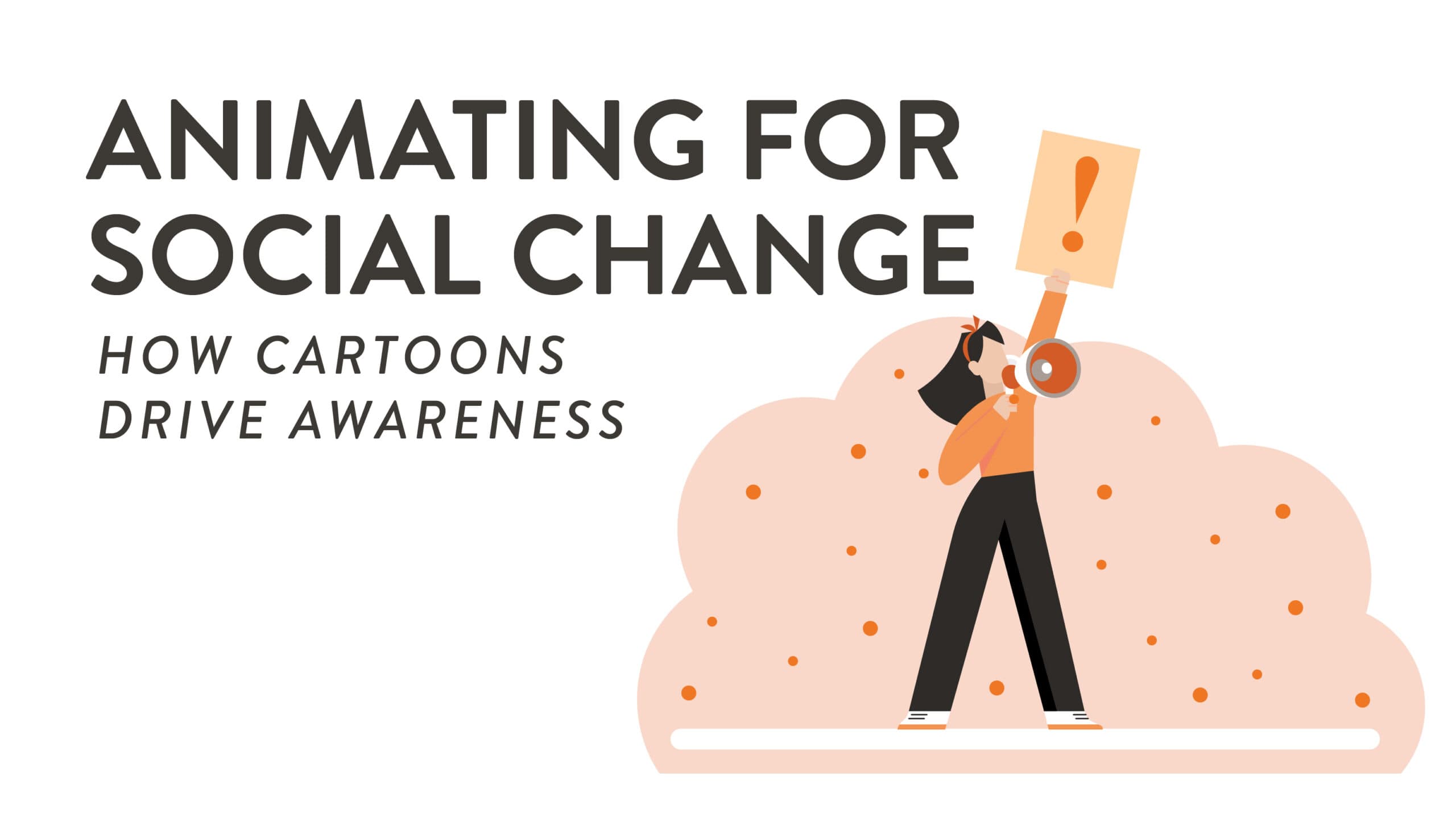 Blog title graphic with cartoon person holding up a sign.