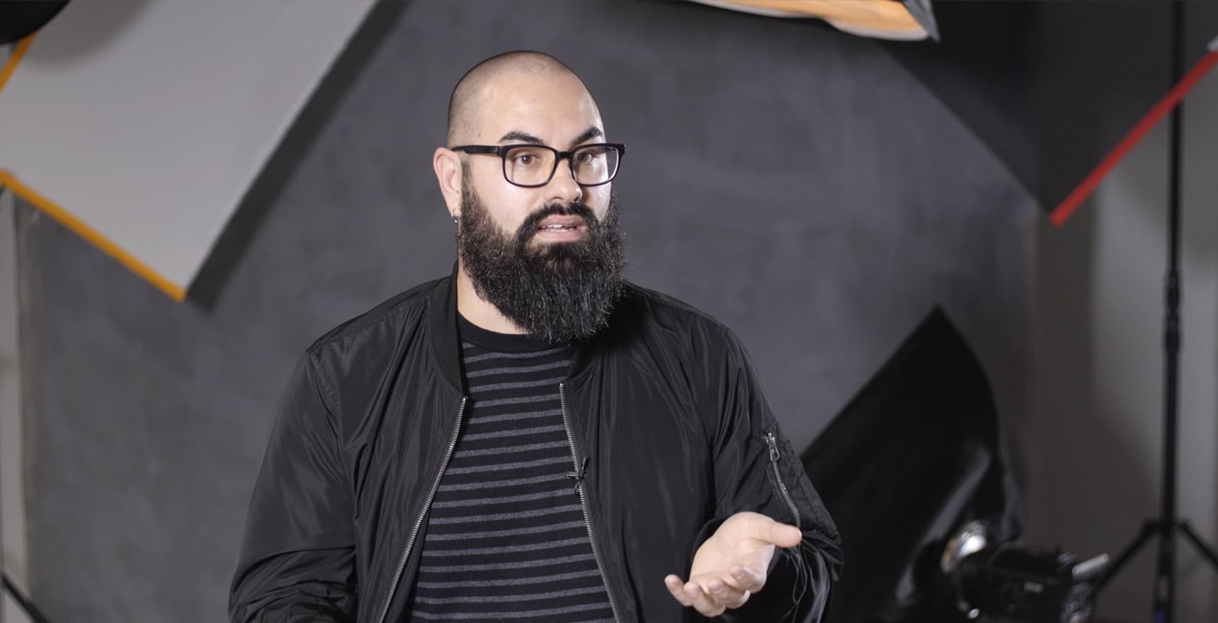 a man in a photography studio